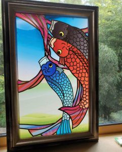 鯉のぼりのグラスアート2